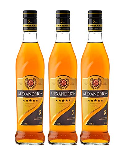 Alexandrion 5 Sterne rumänische Spirituosenspezialität, 37.5% Vol., 3 x 500 ml Spirituosen-Paket Alexandrion 5 Sterne rumänische Spirituosenspezialität, 37.5% Vol., 3 x 500 ml Spirituosen-Paket von Alexandrion
