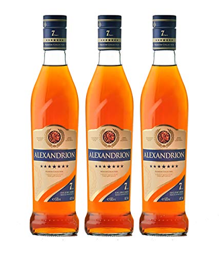 Alexandrion 7 Sterne 40% Vol. - rumänische Spirituosenspezialität - 3 x 500 ml Spirituosen-Paket (3 Flaschen) von Alexandrion