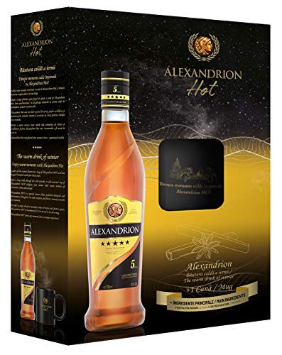 Alexandrion | Rumänische Spirituose Alexandrion 5 Sterne, Inhalt 700 ml, 37,5% Vol - Set Alexandrion Hot mit Tasse von Alexandrion