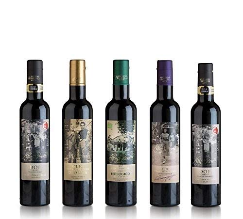 Alfonso Priorelli - Verkostung Kit - Vielfalt von 5 Umbrien Extra Virgin Olivenöl - 0,500 l x 5 Flaschen von Alfonso Priorelli