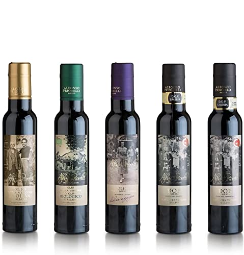 Alfonso Priorelli - Verkostung kit - Vielfalt von 5 Umbrien Extra Virgin Olivenöl - 0,250 l x 5 Flaschen von Alfonso Priorelli