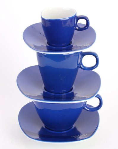 Alfredo Trendgeschirr blau Tassenturm für Espresso, Cappuccino & Caffé von Alfredo