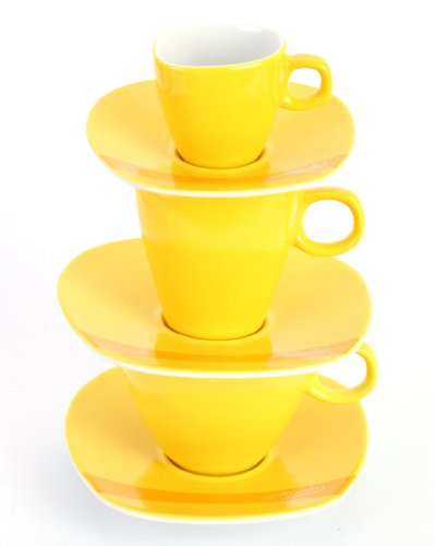 Alfredo Trendgeschirr gelb Tassenturm für Espresso, Cappuccino & Caffé von Alfredo