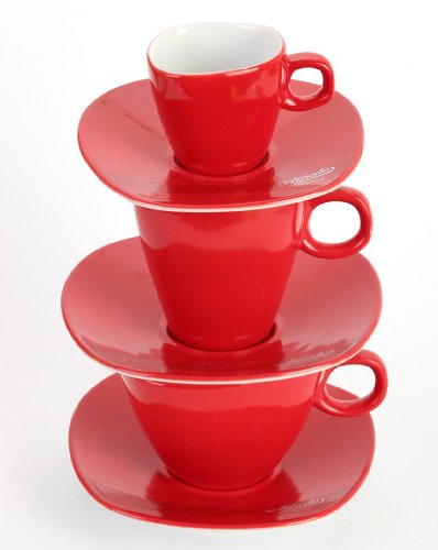 Alfredo Trendgeschirr rot Tassenturm für Espresso, Cappuccino & Caffé von Alfredo