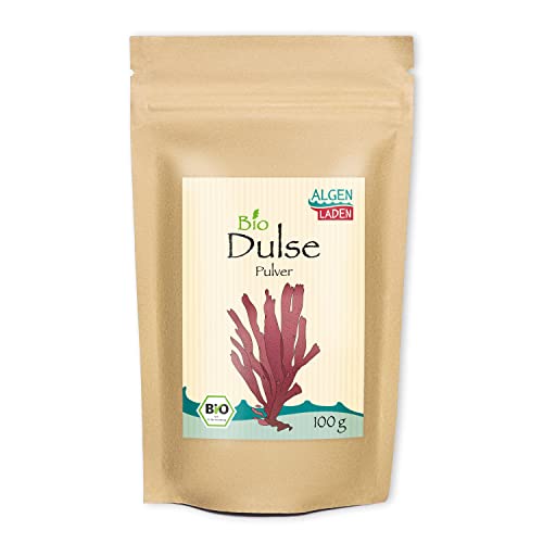 ALGENLADEN BIO Dulse Pulver - 100 g | aus dem Atlantik | Rotalgen für Smoothies | Rohkost | Vegan | Jod von ALGEN LADEN