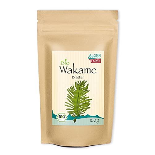 ALGENLADEN BIO Wakame Blätter - 100 g | Instant Algen aus dem Atlantik | Rohkost | Vegan | zu Dashi und Misosuppe von ALGEN LADEN