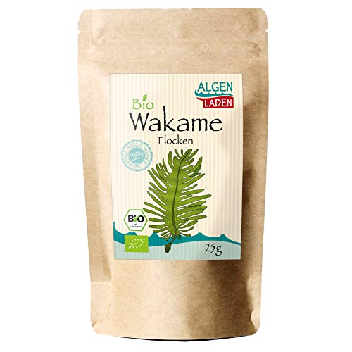 ALGENLADEN BIO Wakame Flakes - 25g | Undaria pinnatifida | Gemüsealge aus dem Atlantik | Rohkost | Vegan von ALGEN LADEN