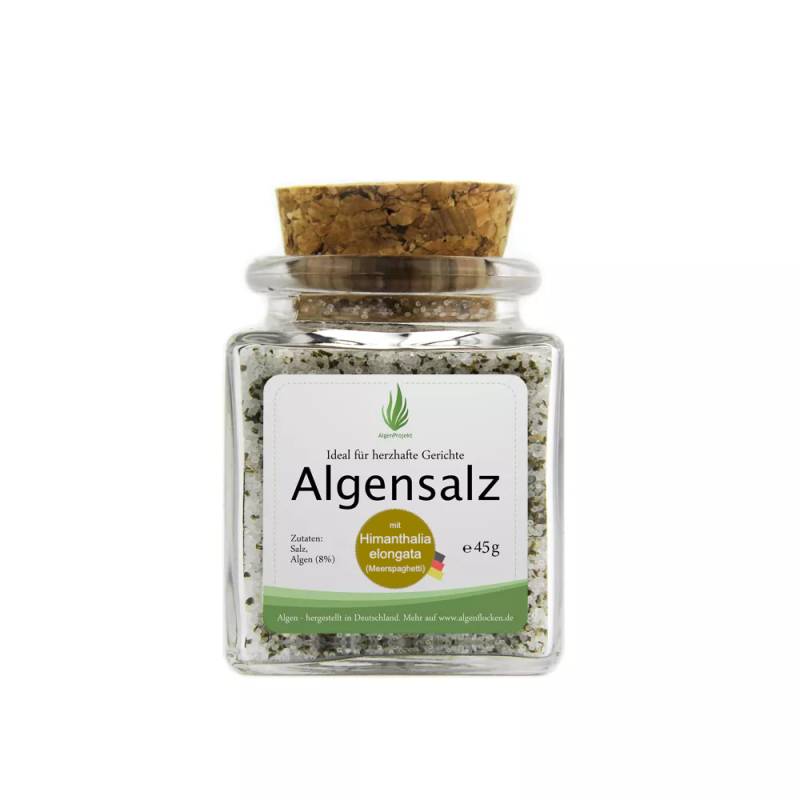 Algensalz mit Himanthalia elongata (Meeresspaghetti), 45 g, 100% Algen aus Deutschland, nachhaltige Meeresalgen von Algenliebe