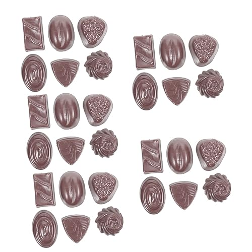 Alipis 30 Stk Simulationsschokolade Massenspielzeug Schokoladen-Cabochons Spielzeuge Modelle interessantes Kinderspielzeug dekorative gefälschte Schokolade Süssigkeit Dekorationen Zubehör von Alipis