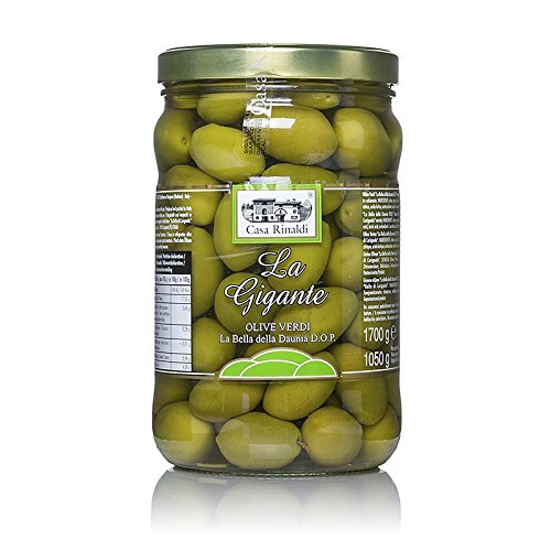 Grüne Oliven, mit Kern, Gigante Bella di Daunia , D.O.P., Casa Rinaldi, 1,7 kg Grüne Oliven, mit Kern, Gigante Bella di Daunia , D.O.P., Casa Rinaldi, 1,7 kg von Alis srl