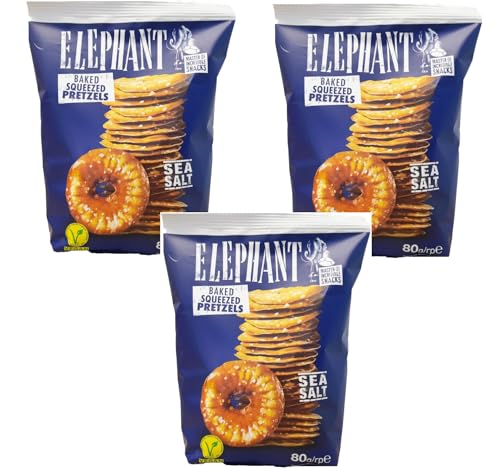 Elephant Squeezed Pretzels Sea Salt Laugengebäck Mit Meersalz Vorteilspackung Vorteilspackung 3 x 80g Elephant Squeezed Pretzels Sea Salt Laugengebäck Mit Meersalz Vorteilspackung Vorteilspackung 3 x 80g von Alka Elephant