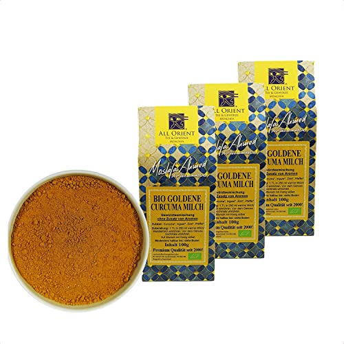 3x 100g BIO Goldene Curcuma Milch von All Orient Tee & Gewürze München