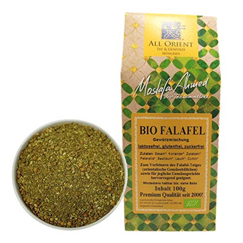 All Orient BIO Falafel Gewürzmischung 100g | optimal für Gemüsegerichte | Falafel Gewürz | Gourmet Gewürze | Gemüsebällchen | Vegan | ohne Zusatzstoffe | orientalisch | zuckerfrei | Falafelgewürz von All Orient Tee & Gewürze München