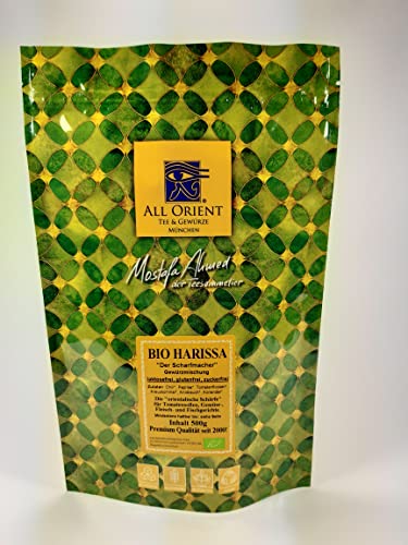 All Orient BIO Harissa Gewürzmischung 500g | Ideal zu Dips, Tomatensaucen, Gemüse und Fleischgerichten| scharfes Gewürz Pulver| BIO | Arabisch | ohne Zusatzstoffe | zuckerfrei |Vegan | All Orient BIO Harissa Gewürzmischung 500g | Ideal zu Dips, Tomatensaucen, Gemüse und Fleischgerichten| scharfes Gewürz Pulver| BIO | Arabisch | ohne Zusatzstoffe | zuckerfrei |Vegan | von All Orient Tee & Gewürze München