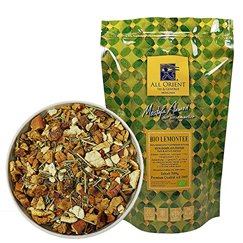 All Orient BIO Lemontee | 500g | Früchtetee lose | Naturbelassen | Ohne Zusatz von Aromen | Zitronentee | Früchtetee mit Zitronengeschmack von All Orient Tee & Gewürze München