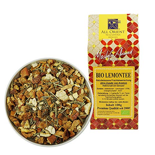 All Orient BIO Lemontee | 100g | Früchtetee lose | Naturbelassen | Ohne Zusatz von Aromen | Zitronentee | Heiß & Kalt | Früchtetee mit Zitronengeschmack von All Orient Tee & Gewürze München