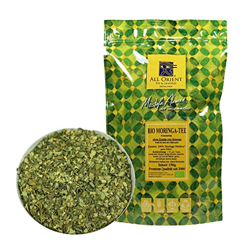 All Orient BIO Moringa-Tee | 150g | Kräutertee | loser Tee | ohne Zusatz von Aromen | ohne Teein | säurearm | BIO Qualität | naturbelassen | Moringa Oleifera von All Orient Tee & Gewürze München