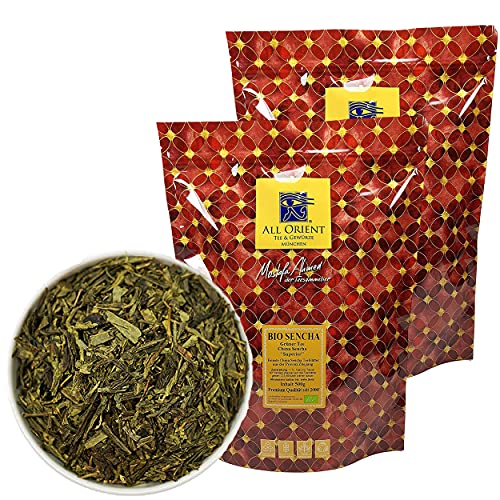 All Orient BIO Sencha | 1000g | Grüner Tee lose | China Sencha Superior | Provinz Zhejiang | Grünteemischung | Naturbelassen | Ohne Zusatz von Aromen von All Orient Tee & Gewürze München