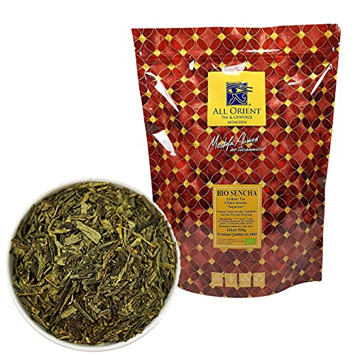 All Orient BIO Sencha | 500g | Grüner Tee lose | China Sencha Superior | Provinz Zhejiang | Grünteemischung | Naturbelassen | Ohne Zusatz von Aromen von All Orient Tee & Gewürze München