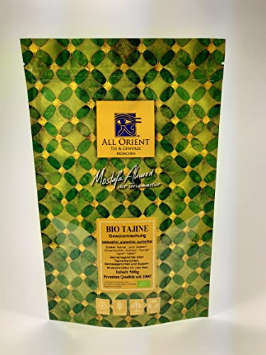 All Orient BIO Tajine Gewürzmischung 500g | für Tajine Gerichte, Couscous, Fleisch, vegetarisch, Gemüse | Vegan | Tajine Marokko Baharat | ohne Zusatzstoffe | zuckerfrei | Gewürz Mischung All Orient BIO Tajine Gewürzmischung 500g | für Tajine Gerichte, Couscous, Fleisch, vegetarisch, Gemüse | Vegan | Tajine Marokko Baharat | ohne Zusatzstoffe | zuckerfrei | Gewürz Mischung von All Orient Tee & Gewürze München