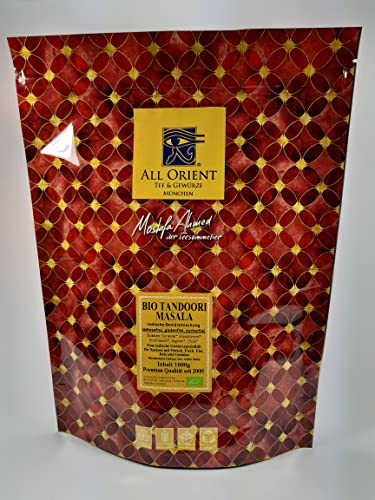 All Orient BIO Tandoori Masala Gewürzmischung 1000g | Grill Gewürze Mischung | Chicken tikka | Indische Gewürze | für Gemüse und Fleischgerichte | Kebab Gewürz | Vegan | ohne Zusatzstoffe von All Orient Tee & Gewürze München