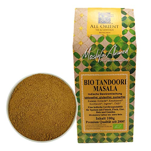 All Orient BIO Tandoori Masala Gewürzmischung 100g | Grill Gewürze Mischung | Chicken tikka | Indische Gewürze | für Gemüse und Fleischgerichte | Kebab Gewürz | Vegan | ohne Zusatzstoffe von All Orient Tee & Gewürze München