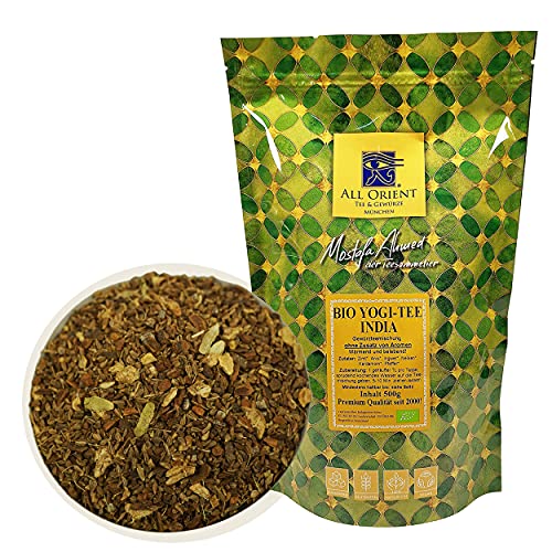 All Orient BIO Yogi-Tee India | 500g | loser Tee | basisch | ayurvedische Gewürze | Gewürztee | ohne Zusatz von Aromen | ohne Teein | BIO-Qualität | naturbelassen | Basentee mit würzigem Geschmack von All Orient Tee & Gewürze München
