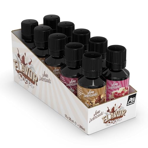 ALL STARS Flavor Drops - Mixbox (10x30 ml) – Aromatropfen ohne Zuckerzusatz & ohne Kalorien – Süße & Geschmack für Lebensmittel – Vegan & Made in Germany von All Stars