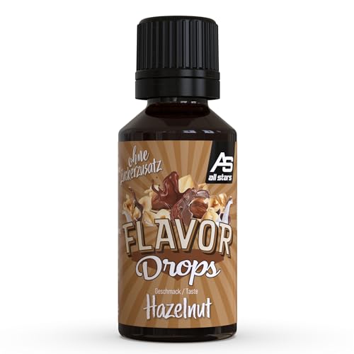 ALL STARS Flavor Drops (Hazelnut, 30 ml) – Aromatropfen ohne Zuckerzusatz & ohne Kalorien – Süße & Geschmack für Lebensmittel – Vegan & Made in Germany von All Stars