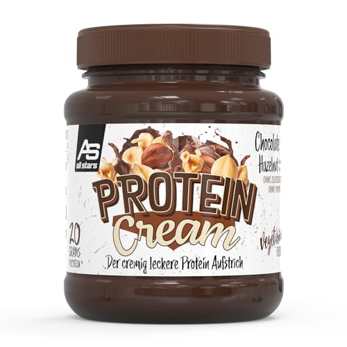 ALL STARS Protein Cream Chocolate Hazelnut (330 g) – Der cremig leckere Protein Aufstrich ohne Zuckerzusatz & ohne Palmöl – 20% Whey Protein – High Protein Creme – Vegetarisch von All Stars