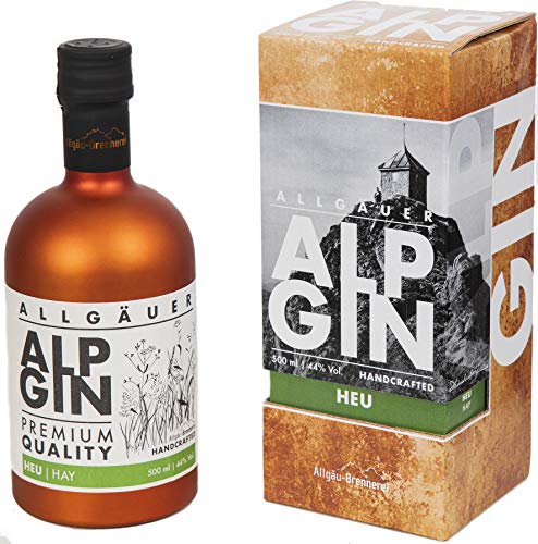 AlpGin"Heu" - Gin aus dem Allgäu 44% Vol. 500 ml von Allgäu-Brennerei Werkstatt des puren Genusses