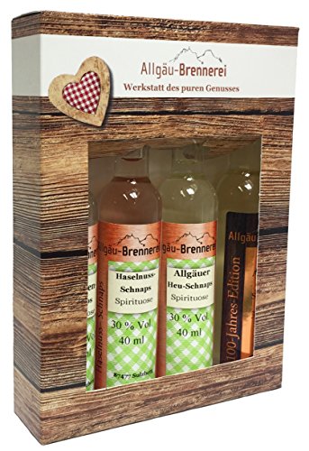 Allgäu-Brennerei Miniaturen-Set "Schnaps" - 4 x 40 ml von Allgäu-Brennerei