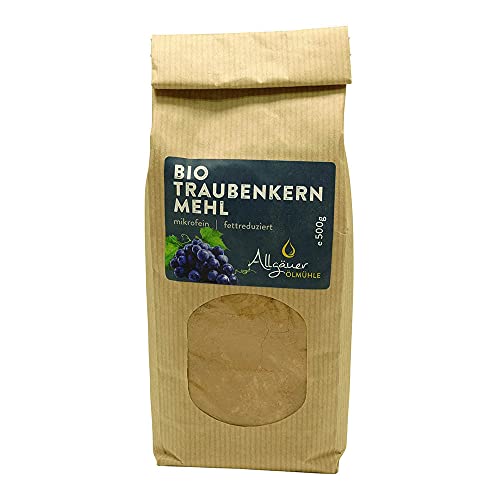 Allgäuer Ölmühle BIO Traubenkernmehl, 2er Pack (2 x 500 g) von Allgäuer Ölmühle