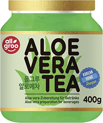 Allgroo Aloe Vera Tee — Aloe Vera Zubereitung für Tee oder als Brotaufstrich, vegan und glutenfrei (1 x 400 g) von Allgroo
