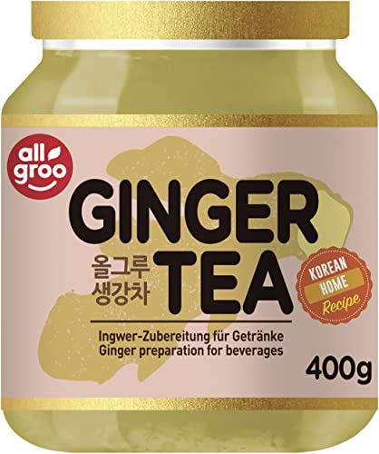 Allgroo Ingwer Tee — Ingwer Zubereitung für Tee oder als Brotaufstrich, vegan und glutenfrei (1 x 400 g) von Allgroo