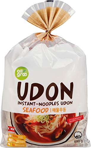 Allgroo Udon Instantnudeln - Meeresfrüchte, Udon Suppe würzig, aromatisch, schnelle Zubereitung - enthält 3 Portionen - 1 x 690 g Allgroo Udon Instantnudeln - Meeresfrüchte, Udon Suppe würzig, aromatisch, schnelle Zubereitung - enthält 3 Portionen - 1 x 690 g von Allgroo