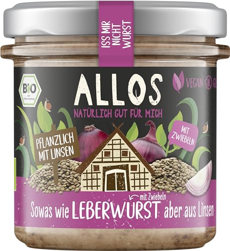 ALLOS Iss mir nicht Wurst, vegane Leberwurst mit Zwiebeln, 135g (1er Pack) von Allos