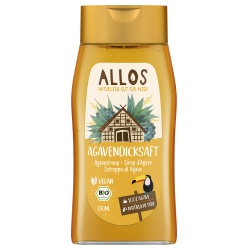 Agavendicksaft in der Spenderflasche von Allos