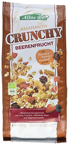 Allos Amaranth Crunchy Beerenfrucht, 3er Pack (3 x 400 g) von Allos