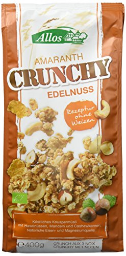 Allos Amaranth Crunchy Edelnuss, 3er Pack (3 x 400 g) von Allos