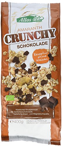 Allos Amaranth Crunchy Schokolade, 3er Pack (3 x 400 g) von Allos