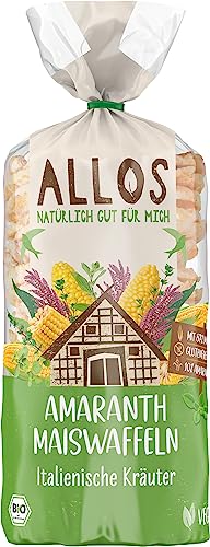 Allos Bio Amaranth Maiswaffeln Italienische Kräuter (1 x 100 gr) von Allos