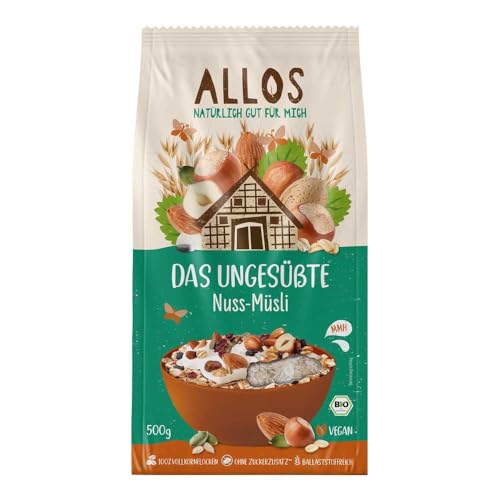 Allos Bio Das Ungesüßte Nuss-Müsli (2 x 500 gr) von Allos