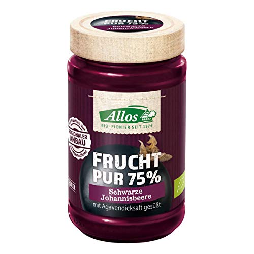 Allos Bio Frucht Pur 75% Schwarze Johannisbeere (2 x 250 gr) von Allos