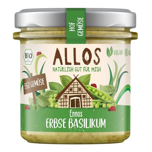 Allos Bio Hof Gemüse Ennos Erbse Basilikum (6 x 135 gr) von Allos