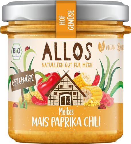 Allos Bio Hof-Gemüse Meikes Mais Paprika Chili (2 x 135 gr) von Allos