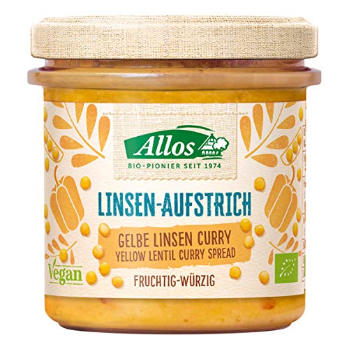 Allos Bio Linsen Aufstrich Gelbe Linse Curry (2 x 140 gr) von Allos
