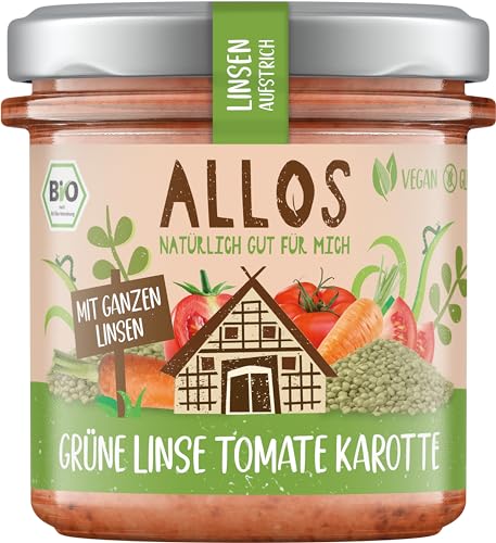 Allos Bio Linsen Aufstrich Grüne Linse Tomate Karotte (1 x 140 gr) von Allos