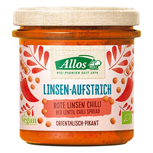 Allos Bio Linsen Aufstrich Rote Linse Chili (6 x 140 gr) von Allos
