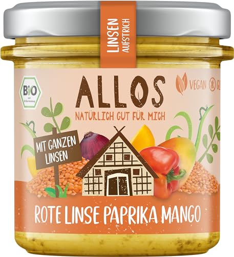 Allos Bio Linsen Aufstrich Rote Linse Paprika Mango (1 x 140 gr) von Allos